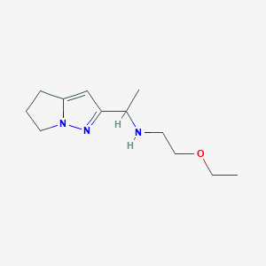 molecular formula C12H21N3O B6976366 1-(5,6-dihydro-4H-pyrrolo[1,2-b]pyrazol-2-yl)-N-(2-ethoxyethyl)ethanamine 