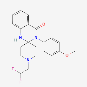 molecular formula C21H23F2N3O2 B6976379 1'-(2,2-difluoroethyl)-3-(4-methoxyphenyl)spiro[1H-quinazoline-2,4'-piperidine]-4-one 