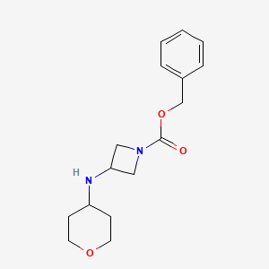 molecular formula C16H22N2O3 B6976392 Benzyl 3-(oxan-4-ylamino)azetidine-1-carboxylate 