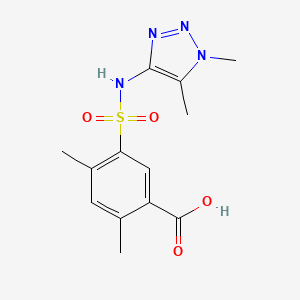 5-[(1,5-Dimethyltriazol-4-yl)sulfamoyl]-2,4-dimethylbenzoic acid