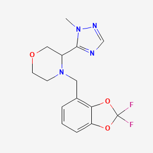 4-[(2,2-Difluoro-1,3-benzodioxol-4-yl)methyl]-3-(2-methyl-1,2,4-triazol-3-yl)morpholine