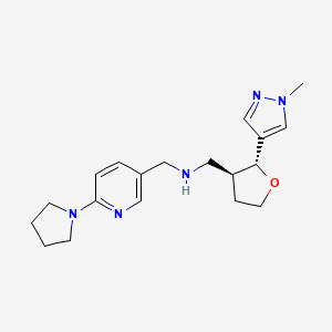 1-[(2R,3S)-2-(1-methylpyrazol-4-yl)oxolan-3-yl]-N-[(6-pyrrolidin-1-ylpyridin-3-yl)methyl]methanamine