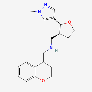 N-(3,4-dihydro-2H-chromen-4-ylmethyl)-1-[(2R,3S)-2-(1-methylpyrazol-4-yl)oxolan-3-yl]methanamine