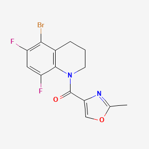 (5-bromo-6,8-difluoro-3,4-dihydro-2H-quinolin-1-yl)-(2-methyl-1,3-oxazol-4-yl)methanone