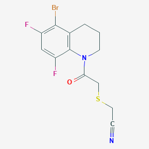 2-[2-(5-bromo-6,8-difluoro-3,4-dihydro-2H-quinolin-1-yl)-2-oxoethyl]sulfanylacetonitrile