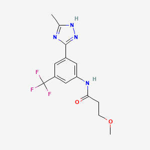 3-methoxy-N-[3-(5-methyl-1H-1,2,4-triazol-3-yl)-5-(trifluoromethyl)phenyl]propanamide