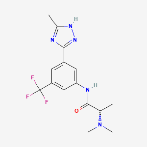 (2S)-2-(dimethylamino)-N-[3-(5-methyl-1H-1,2,4-triazol-3-yl)-5-(trifluoromethyl)phenyl]propanamide