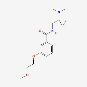 molecular formula C16H24N2O3 B6976543 N-[[1-(dimethylamino)cyclopropyl]methyl]-3-(2-methoxyethoxy)benzamide 