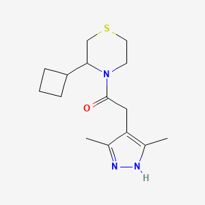 1-(3-cyclobutylthiomorpholin-4-yl)-2-(3,5-dimethyl-1H-pyrazol-4-yl)ethanone