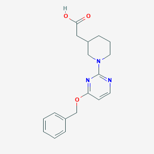 2-[1-(4-Phenylmethoxypyrimidin-2-yl)piperidin-3-yl]acetic acid