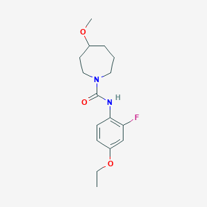 molecular formula C16H23FN2O3 B6976612 N-(4-ethoxy-2-fluorophenyl)-4-methoxyazepane-1-carboxamide 