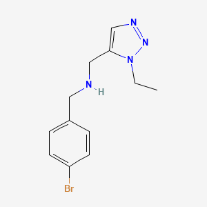 1-(4-bromophenyl)-N-[(3-ethyltriazol-4-yl)methyl]methanamine