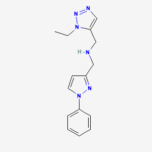 N-[(3-ethyltriazol-4-yl)methyl]-1-(1-phenylpyrazol-3-yl)methanamine