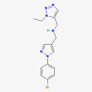 N-[[1-(4-bromophenyl)pyrazol-4-yl]methyl]-1-(3-ethyltriazol-4-yl)methanamine