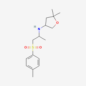 molecular formula C16H25NO3S B6976663 5,5-dimethyl-N-[1-(4-methylphenyl)sulfonylpropan-2-yl]oxolan-3-amine 