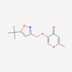 5-[(5-Tert-butyl-1,2-oxazol-3-yl)methoxy]-2-methylpyran-4-one