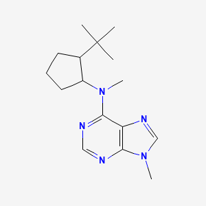 molecular formula C16H25N5 B6976709 N-(2-tert-butylcyclopentyl)-N,9-dimethylpurin-6-amine 