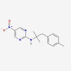 N-[2-methyl-1-(4-methylphenyl)propan-2-yl]-5-nitropyrimidin-2-amine