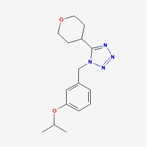 5-(Oxan-4-yl)-1-[(3-propan-2-yloxyphenyl)methyl]tetrazole