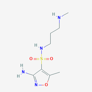 3-amino-5-methyl-N-[3-(methylamino)propyl]-1,2-oxazole-4-sulfonamide