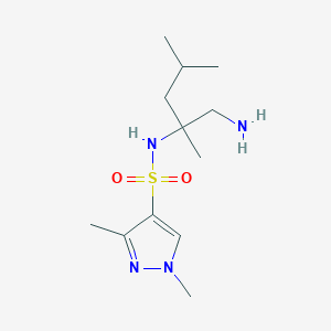 N-(1-amino-2,4-dimethylpentan-2-yl)-1,3-dimethylpyrazole-4-sulfonamide