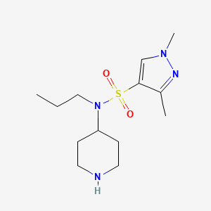 molecular formula C13H24N4O2S B6976755 1,3-dimethyl-N-piperidin-4-yl-N-propylpyrazole-4-sulfonamide 