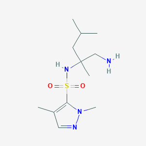 molecular formula C12H24N4O2S B6976766 N-(1-amino-2,4-dimethylpentan-2-yl)-2,4-dimethylpyrazole-3-sulfonamide 