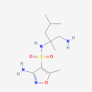 3-amino-N-(1-amino-2,4-dimethylpentan-2-yl)-5-methyl-1,2-oxazole-4-sulfonamide