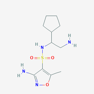 3-amino-N-(2-amino-1-cyclopentylethyl)-5-methyl-1,2-oxazole-4-sulfonamide