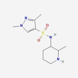 1,3-dimethyl-N-(2-methylpiperidin-3-yl)pyrazole-4-sulfonamide