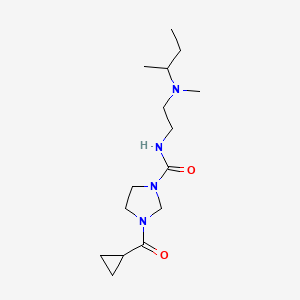 molecular formula C15H28N4O2 B6976808 N-[2-[butan-2-yl(methyl)amino]ethyl]-3-(cyclopropanecarbonyl)imidazolidine-1-carboxamide 