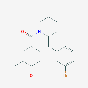 4-[2-[(3-Bromophenyl)methyl]piperidine-1-carbonyl]-2-methylcyclohexan-1-one