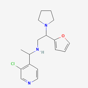 N-[1-(3-chloropyridin-4-yl)ethyl]-2-(furan-2-yl)-2-pyrrolidin-1-ylethanamine