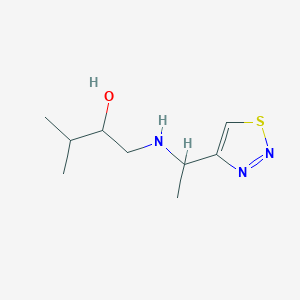 3-Methyl-1-[1-(thiadiazol-4-yl)ethylamino]butan-2-ol