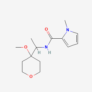 N-[1-(4-methoxyoxan-4-yl)ethyl]-1-methylpyrrole-2-carboxamide