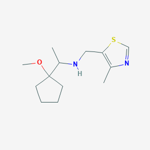 1-(1-methoxycyclopentyl)-N-[(4-methyl-1,3-thiazol-5-yl)methyl]ethanamine