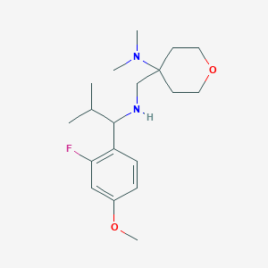 4-[[[1-(2-fluoro-4-methoxyphenyl)-2-methylpropyl]amino]methyl]-N,N-dimethyloxan-4-amine