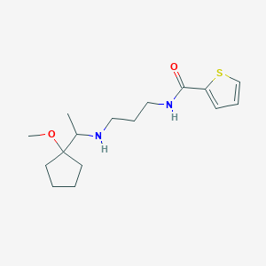 N-[3-[1-(1-methoxycyclopentyl)ethylamino]propyl]thiophene-2-carboxamide