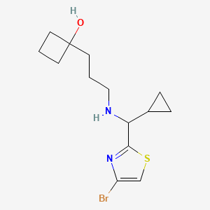 1-[3-[[(4-Bromo-1,3-thiazol-2-yl)-cyclopropylmethyl]amino]propyl]cyclobutan-1-ol