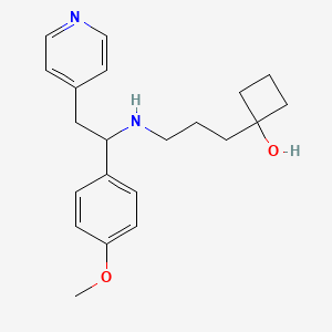 1-[3-[[1-(4-Methoxyphenyl)-2-pyridin-4-ylethyl]amino]propyl]cyclobutan-1-ol