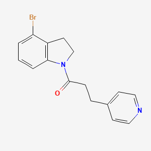 1-(4-Bromo-2,3-dihydroindol-1-yl)-3-pyridin-4-ylpropan-1-one