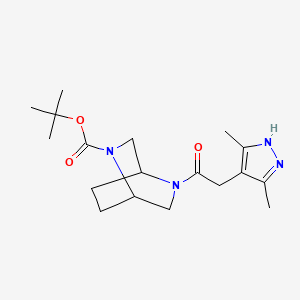 tert-butyl 5-[2-(3,5-dimethyl-1H-pyrazol-4-yl)acetyl]-2,5-diazabicyclo[2.2.2]octane-2-carboxylate