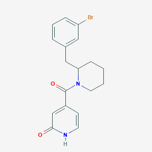 4-[2-[(3-bromophenyl)methyl]piperidine-1-carbonyl]-1H-pyridin-2-one