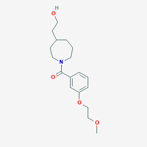 [4-(2-Hydroxyethyl)azepan-1-yl]-[3-(2-methoxyethoxy)phenyl]methanone