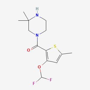 [3-(Difluoromethoxy)-5-methylthiophen-2-yl]-(3,3-dimethylpiperazin-1-yl)methanone