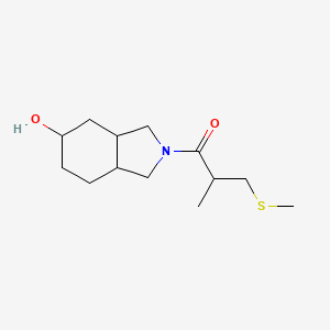 molecular formula C13H23NO2S B6976989 1-(5-Hydroxy-1,3,3a,4,5,6,7,7a-octahydroisoindol-2-yl)-2-methyl-3-methylsulfanylpropan-1-one 