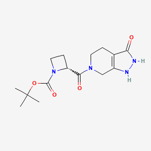 tert-butyl (2R)-2-(3-oxo-2,4,5,7-tetrahydro-1H-pyrazolo[3,4-c]pyridine-6-carbonyl)azetidine-1-carboxylate