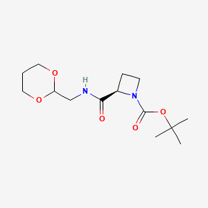 molecular formula C14H24N2O5 B6977032 tert-butyl (2R)-2-(1,3-dioxan-2-ylmethylcarbamoyl)azetidine-1-carboxylate 