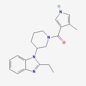 molecular formula C20H24N4O B6977040 [3-(2-ethylbenzimidazol-1-yl)piperidin-1-yl]-(4-methyl-1H-pyrrol-3-yl)methanone 