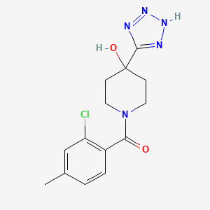 (2-chloro-4-methylphenyl)-[4-hydroxy-4-(2H-tetrazol-5-yl)piperidin-1-yl]methanone